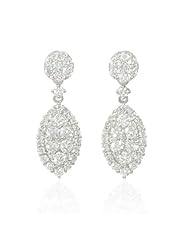 Diamond 18k White Gold Dangle Earrings