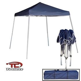 Blue - EZ 'Instant' Foldable Portable Canopy 10' x 10' Tent - Carrying Pouch Included