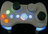White & Black Silk Xbox 360 5 Mode Rapid Fire with Fast Reload Adjustable Modded Wireless Lighted Co