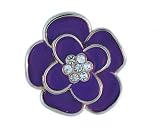 Geneva Women's Purple Flower Ring Watch