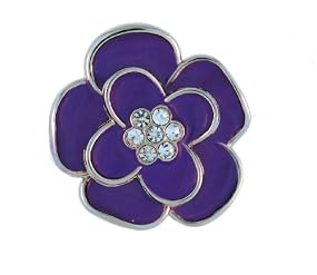 Geneva Women's Purple Flower Ring Watch