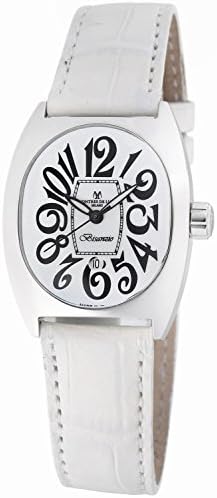 Montres De Luxe Women's B13-AC-QZ-BIA-A Bisanzio White Leather Strap Watch