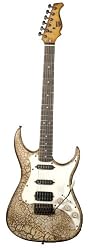 AXL Badwater SRO Electric Guitar, Crackle Brown