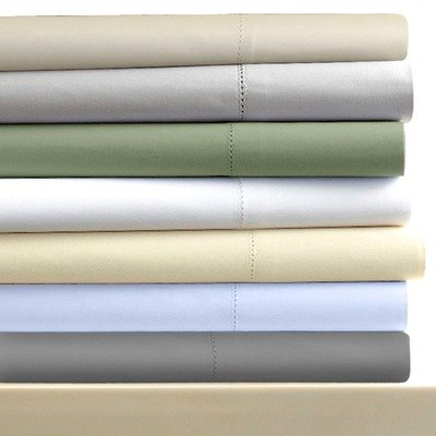 6-Piece Egyptian Cotton Sateen 600 Thread Count Deep Pocket Sheet Set Size: Queen, Color: Steel