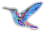 Hummingbird Watercolor Car Window Bumper Decal Vinyl Sticker 5'' X 3''