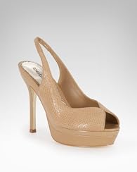 Bianca Leather Snake Print Slingback