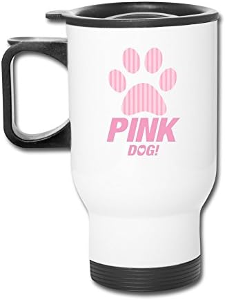Aip-Yep Best Pink Dog Cute Logo Vacuum-Insulated Travel Tumbler White