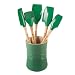 Le Creuset Revolution Silicone Utensil Set, 6-Piece, Fennel