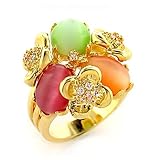 Jewelry - Multicolor Cat Eye Gold Tone Ring