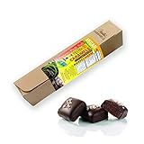 Vegan Habanero Pink Salt Caramels in 72% Dark Chocolate, 5.6 ounces (2 packs - 6 pcs/pack)