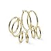 2mm Hoop Earrings Yellow Gold Flashed Sterling Silver Four Pair Set 15mm 18mm 25mm 30mm