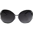 A|X Round Cutout Sunglasses - Armani Exchange Women's Oval Full Rim Outdoor Eyewear - Ruthenium/Black/Gray Shaded