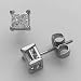 0.75 Ct Princess Cut IJ I1 Diamond Stud Earrings 14 Karat White Gold !! Jewerly At Manufacturer's Price !! 0.75 Ct Princess Cut IJ I1 Diamond Stud Earrings 14 Karat White Gold !! Jewerly At Manufacturer's Price !!