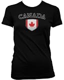 Canada Flag Shield International Soccer Juniors T-shirt, Canadian National Pride Juniors Shirt