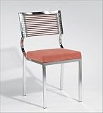 Euro Style 0-2688 Elliot Fabric Orange Fabric/Chrome 2 Pack