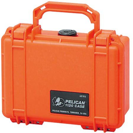 Pelican 1120 Watertight Hard Guard Box with Foam Insert - Orange