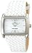 AK Anne Klein Women's Trend Silver Square Case White Strap Watch #109077MPWT