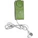 Fortte iPod Nano Flip Style Leather PDA Case (Swivel Clip) (Coral Green)