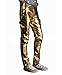CIC Collection Men's Metallic Shiny Jeans,Gold,34/XX-Large