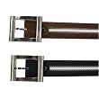 Men's White Accent Center Genuine Leather Belt