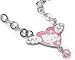 Licensed © Sanrio Hello Kitty Angel Wings Heart Necklace with Pink Crystals