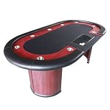 84" Gentlemens Poker Table Texas Holdem 10 Seater(black)