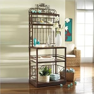 Medium French Baker's Rack Top Option: Copperstone, Finish: Summer Nights (Indoor Outdoor Use) by