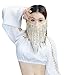 BellyLady Belly Dance Tribal Face Veil With Beads, Valentine's Gift Idea