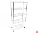 Seville Classics SHE14305 Home Style Mobile 5-Shelf Storage System, Chrome