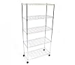 Seville Classics SHE14305 Home Style Mobile 5-Shelf Storage System, Chrome