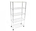 Seville Classics SHE14305 Home Style Mobile 5-Shelf Storage System, Chrome