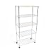Seville Classics SHE14305 Home Style Mobile 5-Shelf Storage System, Chrome