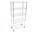 Seville Classics SHE14305 Home Style Mobile 5-Shelf Storage System, Chrome