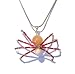 The Black Cat Jewellery Store-Red Aventurine & Honey Jade Handmade Spider Pendant - Polly