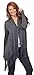 Women's Casual Open Front Long Sleeve Jersey Knit Asymmetric Fringed Cardigan