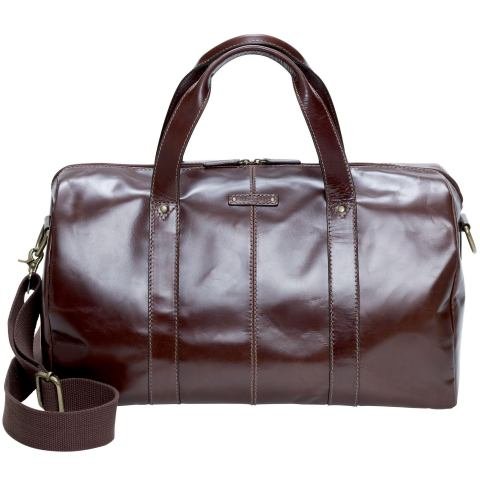 Fossil MBG1152201 Leder Herren Reisetasche Duffle Jackson dunkelbraun