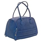 Creative Options 700-301 Soft-Sided Ultra-Suede Total Tote, Medium, French Blue with Multi-Dot Lining