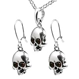 Honey Amber and Sterling Silver Pirate Pendant and Earrings Set, 18