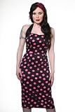 Living Dead Souls Womens/Juniors SWEETHEART HALTER PENCIL POLKA DOT DRESS