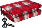 Dual Temp 12 Volt X-large Heated Polar Fleece Electric Travel Blanket