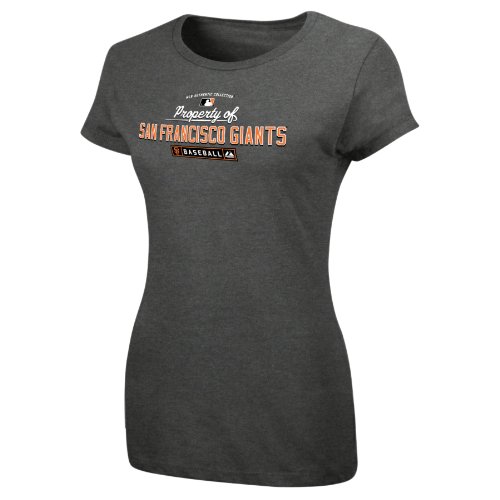 MLB San Francisco Giants Women'S Short Sleeve Crew Neck Tee (Pro Carbon Heather, Large)
