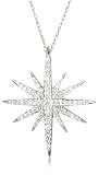 14k Gold Diamond Star and Snowflake Pendant (1/4 cttw, G-H Color, I1 Clarity)