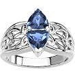 14K White Gold Iolite Ring