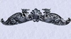 Gothic Medieval New Dragons Sculptural Wall plaque (The Digital Angel)