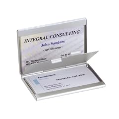 Sigel VZ136 Visitenkarten-Etui Twin, silber, matt, mit 2 F�chern, Aluminium, f�r bis zu 30 Karten (max. 90x58 mm), 1 ST