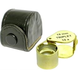 10X 18mm Round Jewelers Loupe Gold Plated