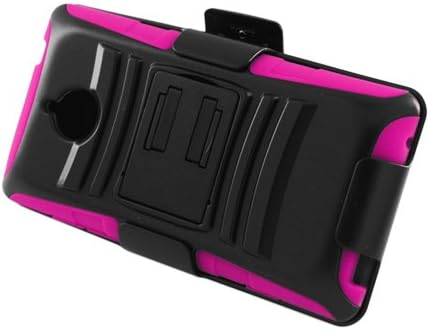 Windowcell for HTC Tiara / 8xt Hotpink Skin Case Hybrid Case Black with Stand Black Holster