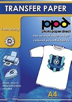 A4 Inkjet Iron On Transfers Paper / T Shirt Transfers - Light T Shirt x 20 Sheets