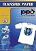 A4 Inkjet Iron On Transfers Paper / T Shirt Transfers - Light T Shirt x 20 Sheets