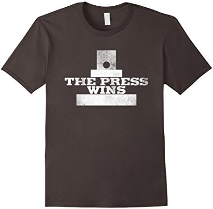 Men's The Press Wins Hydraulic Press Distressed Vintage T-shirt XL Asphalt